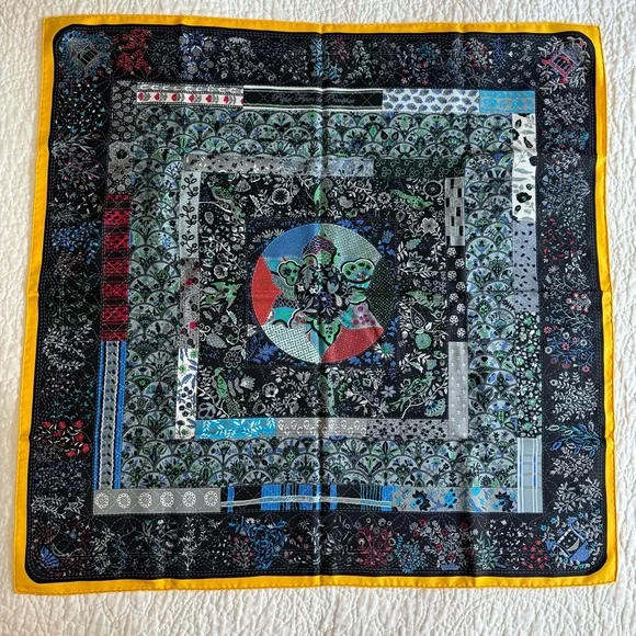 Hermès Pique Fleuri de Provence Silk Scarf 90cm Christine Henry Rare - Picture 6 of 8